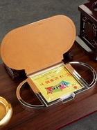 Набор настольный, органайзер 6 в 1, с визитницей и часами, вишня - Фото 16