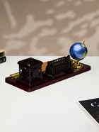 Набор настольный, органайзер 6 в 1, с визитницей и часами, вишня - Фото 3