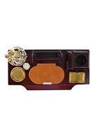 Набор настольный, органайзер 6 в 1, с визитницей и часами, вишня - Фото 21