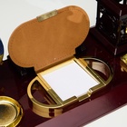 Набор настольный, органайзер 6 в 1, с визитницей и часами, вишня - Фото 4