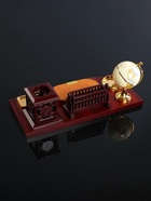 Набор настольный, органайзер 6 в 1, с визитницей и часами, вишня - Фото 8