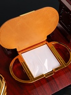 Набор настольный, органайзер 6 в 1, с визитницей и часами, вишня - Фото 9