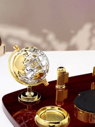 Набор настольный, органайзер 6 в 1 с визитницей и часами, красное дерево - Фото 5