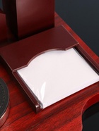 Набор настольный 4 в 1 с визитницей, красное дерево - Фото 11