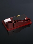 Набор настольный 4 в 1 с визитницей, красное дерево - Фото 8