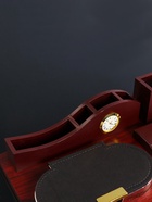 Набор настольный 4 в 1 с визитницей, красное дерево - Фото 10