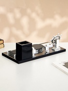 Набор настольный 7 в1 с визитницей и часами, черное дерево - Фото 3