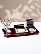 Набор настольный 6 в1 с визитницей, красное дерево - Фото 1