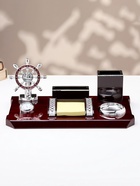 Набор настольный 6 в1 с визитницей, красное дерево - Фото 2