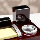 Набор настольный 6 в1 с визитницей, красное дерево - Фото 6