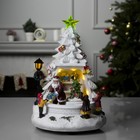 Фигура световая "Дети и Дед мороз" 23 см, 7 LED, USB, музыка , АА*3, динамика, Т/БЕЛЫЙ - фото 3740415