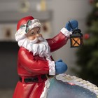 Светодиодная фигура «Дед Мороз и паровоз» 23 × 32 × 16 см, полистоун, батарейки ААх3 (не в комплекте), USB, свечение мульти (RGB) - Фото 4