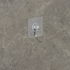 Крючок самоклеящийся Доляна, 5.6×5.6×2 см, прозрачный - Фото 11