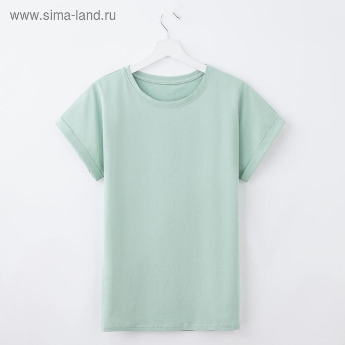 Футболка женская MIST basic, светлая цвет олива, размер 40-42