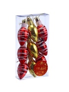 Ёлочная игрушка «Лампочка - полосы» (набор 9 шт.) 3×6 см, МИКС - Фото 4