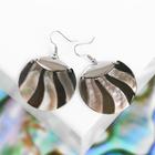 Серьги «Перламутр» крупный круг, энимал - Фото 1