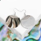 Серьги «Перламутр» крупный круг, энимал - Фото 2