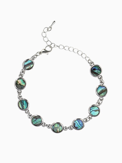 Браслет цепочка «Галиотис. Круг», L=15 см, + удлинитель 5 см, цвет серебро, разноцветный