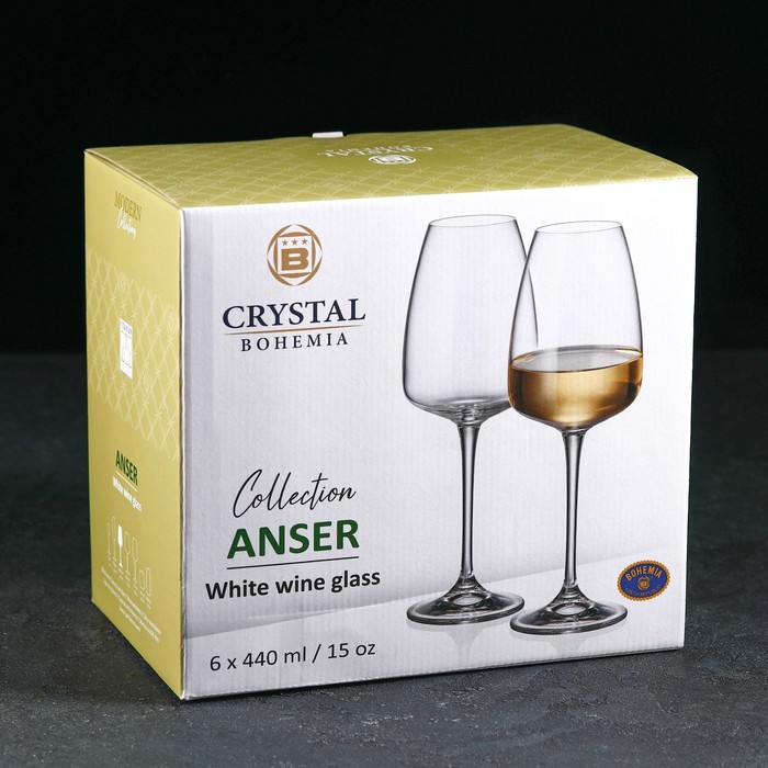 Набор бокалов для вина Anser, 440 мл, 6 шт - фото 1908590840
