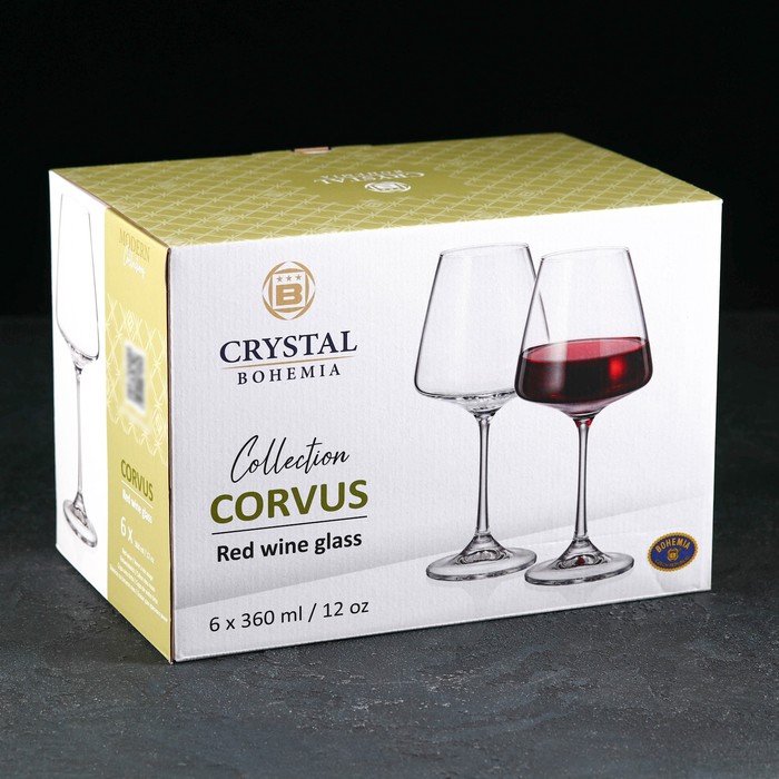 Набор бокалов для вина Corvus, 360 мл, 6 шт - фото 1908590875