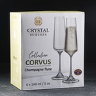 Набор бокалов для шампанского Corvus, 160 мл, 6 шт - Фото 2