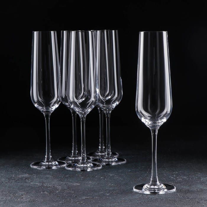 Набор бокалов для шампанского Strix, 200 мл, 6 шт - Фото 1