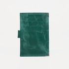 Обложка для паспорта, на клапане, цвет зелёный - Фото 2