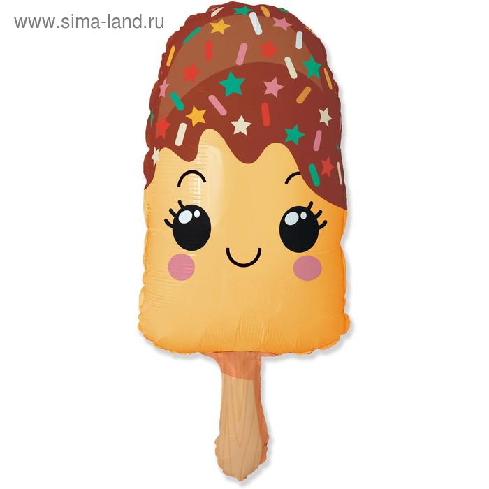 Шар фольгированный 33" «Счастливое эскимо», фигура, цвет жёлтый - Фото 1