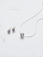 Гарнитур 2 предмета: кулон, серьги «На леске» классика, цвет белый в серебре, 30 см - Фото 6