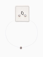 Гарнитур 2 предмета: кулон, серьги «На леске» классика, цвет белый в золоте, 30 см - Фото 6