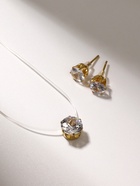 Гарнитур 2 предмета: кулон, серьги «На леске» классика, цвет белый в золоте, 30 см - Фото 8