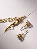 Гарнитур 2 предмета: кулон, серьги «На леске» классика, цвет белый в золоте, 30 см - Фото 9