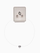 Гарнитур 2 предмета: кулон, серьги «На леске» сердечко, цвет белый в золоте, 30 см - Фото 10