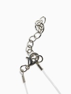 Гарнитур 2 предмета: кулон, серьги «На леске» капелька, цвет белый в серебре, 30 см - Фото 5