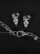 Гарнитур 2 предмета: кулон, серьги «На леске» капелька, цвет белый в серебре, 30 см - Фото 9