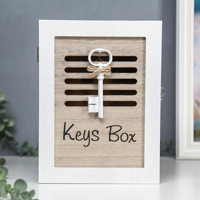 Ключница настенная «Ключик с тесьмой», 6 крючков декоративных, 26×19.5×5.3 см