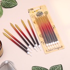 Свечи в торт «Ройс. Градиент», 6 шт., высокие, 13 см, чёрный, бордовый, золотой - Фото 6