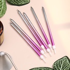 Свечи в торт «Ройс. Градиент», 6 шт., высокие, 13 см, фиолетовый, розовый, серебро - Фото 5