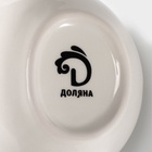 Сахарница Доляна «Зайка», 200 мл, с ложкой, доломит, белая - Фото 4