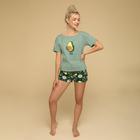 Комплект женский (футболка, шорты) «Лайм» цвет ментол, размер 50 - Фото 1