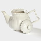 Заварочный чайник BellaTenero «Тюльпан», 700 мл, с подогревом, бамбуковая подставка, фарфор, белый - Фото 4
