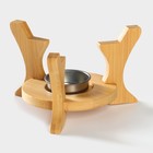 Заварочный чайник BellaTenero «Тюльпан», 700 мл, с подогревом, бамбуковая подставка, фарфор, белый - Фото 10