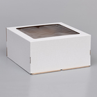 Кондитерская упаковка с окном, белая, 30 х 30 х 15 см - фото 8892045