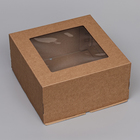 Кондитерская упаковка с окном, крафт, 30 х 30 х 15 см - Фото 2