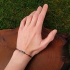 Браслет желаний «Обсидиан» tube на коричневой нити, длина регулируется - Фото 4