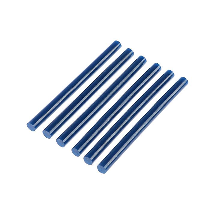 Клеевые стержни ТУНДРА, 7×100 мм, синие, 6 шт.