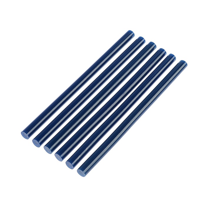 Клеевые стержни ТУНДРА, 11×200 мм, синие, 6 шт.