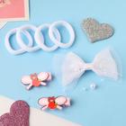 Набор для волос «Мишутки с яблочком», 4 резинки, 3 зажима, 4.5 см 5065340