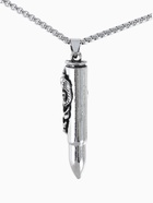 Кулон унисекс «Пуля», резной рисунок, цвет чернёное серебро, 60 см - Фото 4