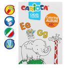 яНабор для рисования Carioca Coloring Album ABC & NUMBERS, 6 флом + 1 раскр + футляр 42985 - Фото 1